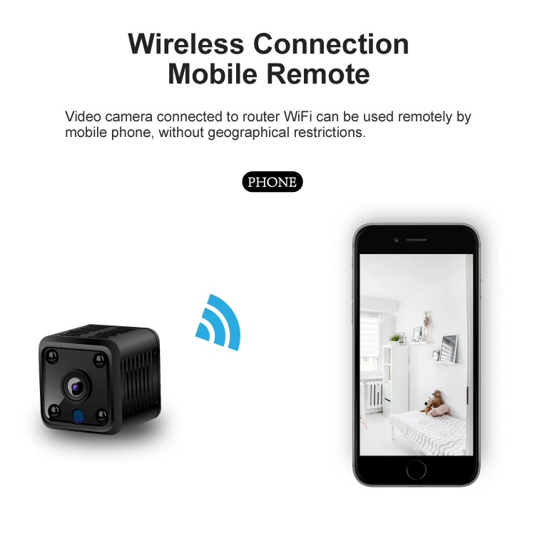 Jennov Wifi мини 2-мегапиксельная камера обнаружения микродвижения Двусторонняя аудио 1080P IP камера держатель небольшой инфракрасный ИК-нательная камера скрытая камера мини камера