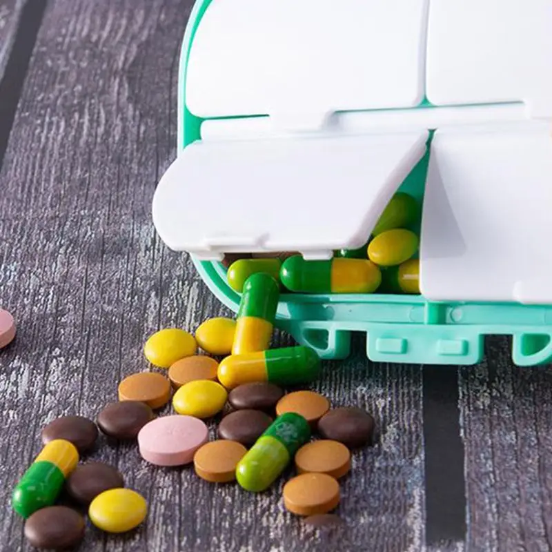 

4 Grids Medicine Storage With Alarm Reminder Pill Tablet Sorter Box Organizer