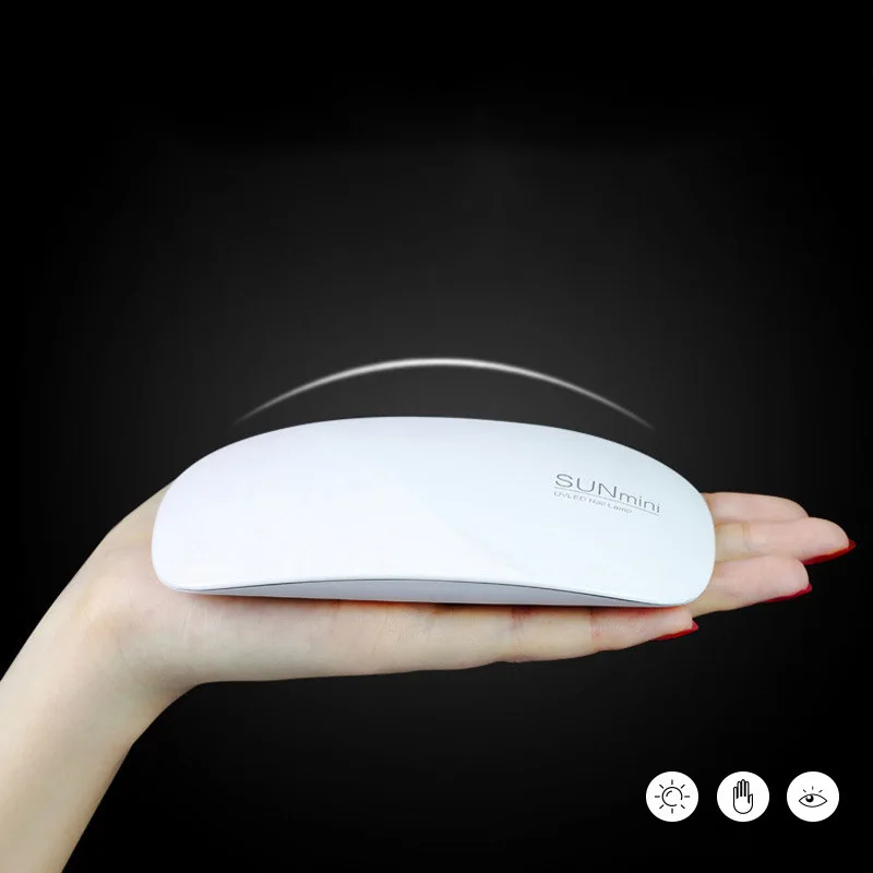 Портативный мини 6 Вт Светодиодный УФ-лампа для ногтей сушилка домашнего