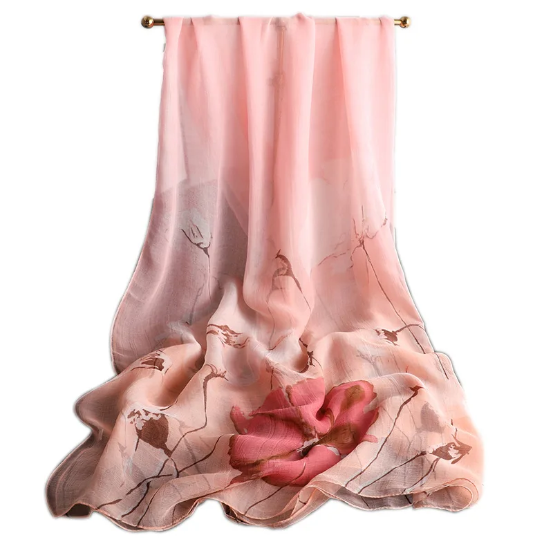 

Luxe Merk Vrouwen Sjaal Zomer Zijden Sjaals Hijaabs Strand Stola Neck Head Hoge Kwaliteit Sjaals En Wraps Foulard
