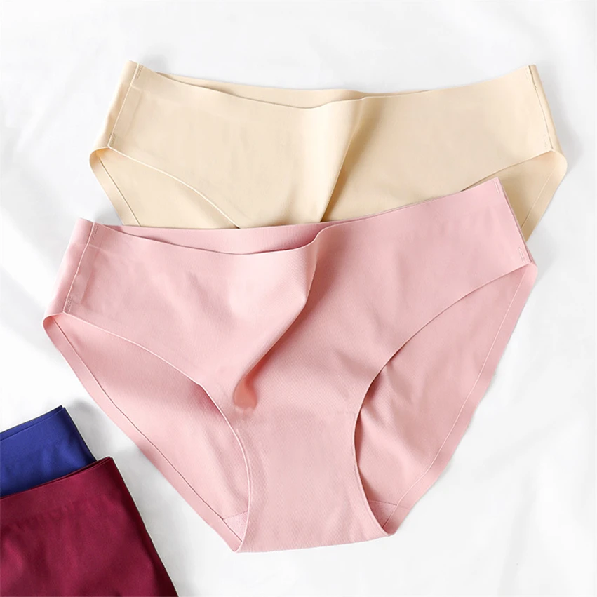 

Women Cotton Panties Female Seamless Sexy Mid-waist Briefs Europe Ladies Breathable Non-trace High Elasticity Underwear Comfort