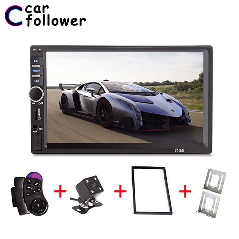 Автомагнитола 2 Din General 7 ''дюймовый ЖК-плеер с сенсорным экраном Bluetooth автомобильный аудио поддержка камеры заднего вида+ Рулевое колесо