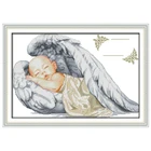 Вышивка крестиком Little angel свидетельство о рождении напечатано на холсте 11CT 14CT DIY kit наборы для рукоделия домашний декор