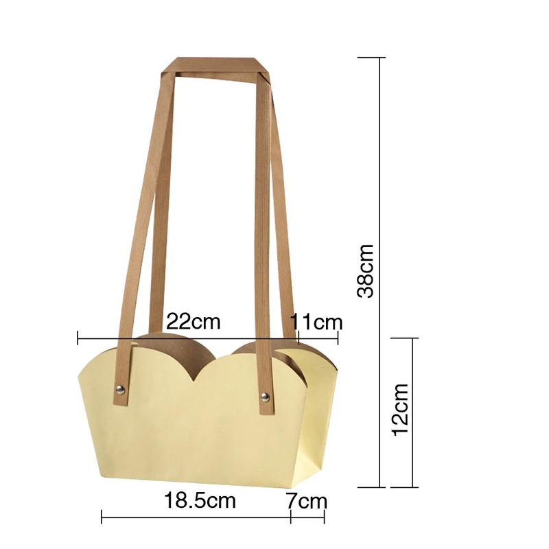 Водостойкая коробка для цветов из крафт-бумаги Цветочная упаковочная цветочная