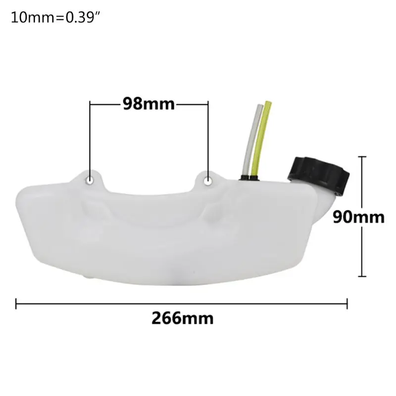 

1pc 40-5 43CC Bevel Mouth Brush Cutter Fuel Tank Assy Fit For Lawn Mower Parts Universal Grass Trimmer Plastic Fuel Tank