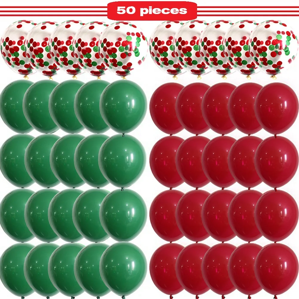 50 шт шаров рождественские украшения шар связка для воздушных комплект на