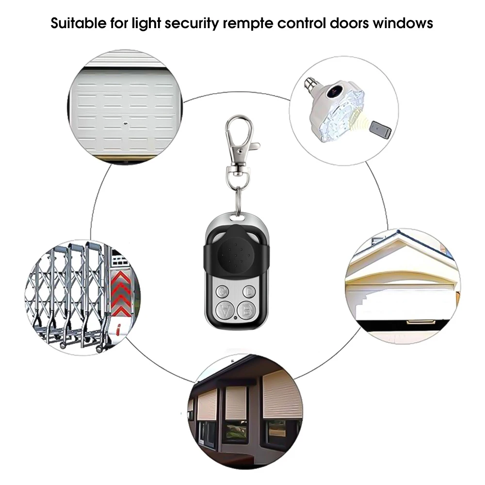 

Copy 433.92MHz Gate Garage Door Remote Control Duplicator Clone Fixed Code 433MHz Transmitter Key Chain Opener Command Remote