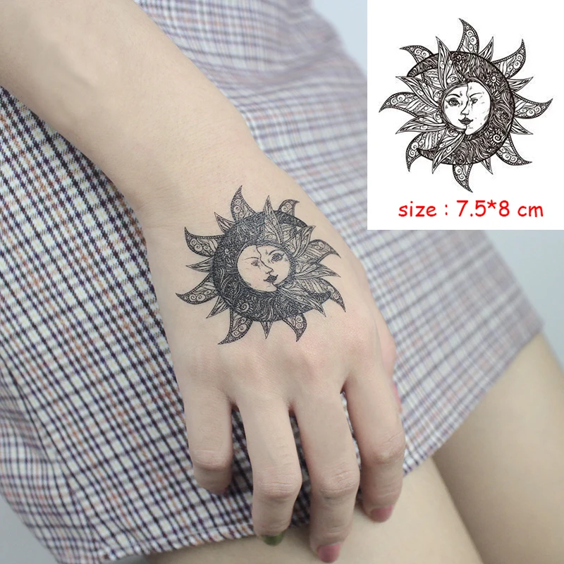 

Waterproof tattoo sticker arrow dot triangle totem fake tatoo hand neck finger water transfer flash body art temporary tatto