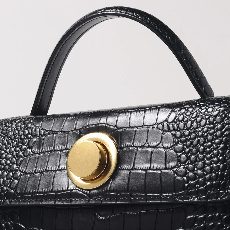 Широкий плечевой ремень! Модная женская сумка с крокодиловым узором сумочка