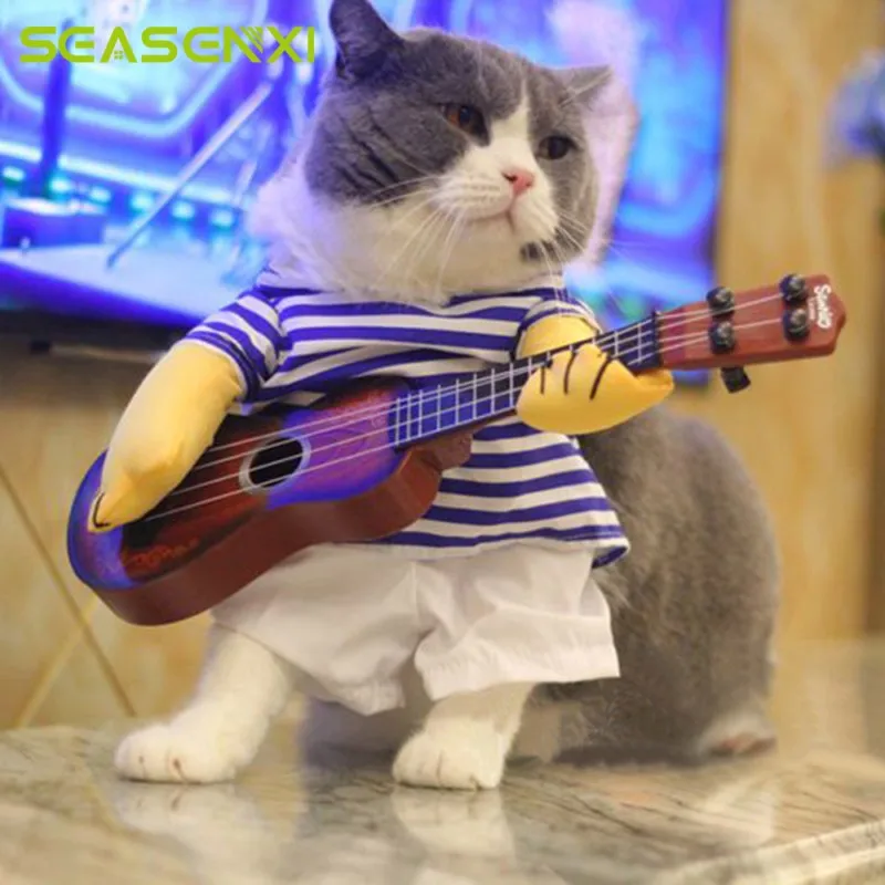 Забавная одежда для домашних животных красивая гитара костюмы собак кошек M L XL 3