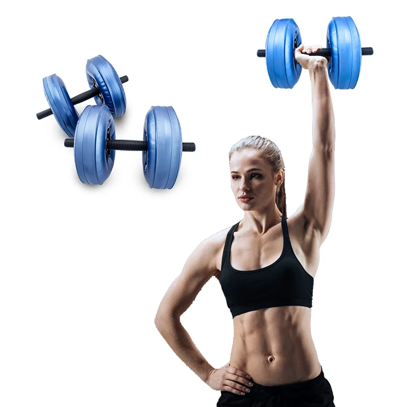 Самое высокое 10 кг ПВХ материал Заполненный Водой Гантели Фитнес оборудование