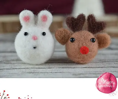 2pcs Rabbit Elk Простой норвежский стиль лося кролик плюшевый DIY Войлок новогодняя елка, для дома Санта Декор счастливый год вечерние подарки для детей - Цвет: 2pcs Rabbit Elk