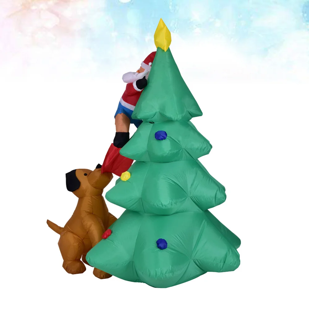 

1.8 Meters Creative Inflatable Chiristmas Tree LED Lighted Air Blown Decoration for Garden Party Shopping Mall (US Plug)