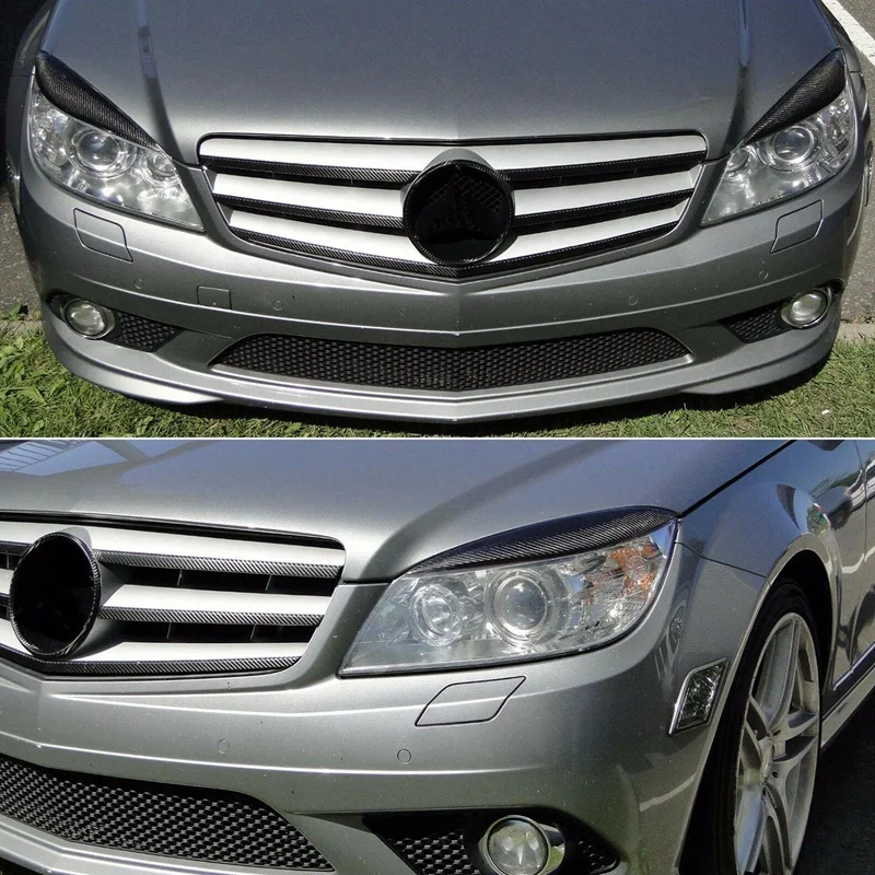 Carbon Fiber Eyebrow Eyelid for Mercedes Benz W204 C180 C200 C300 C350 C63 08-11 | Автомобили и мотоциклы