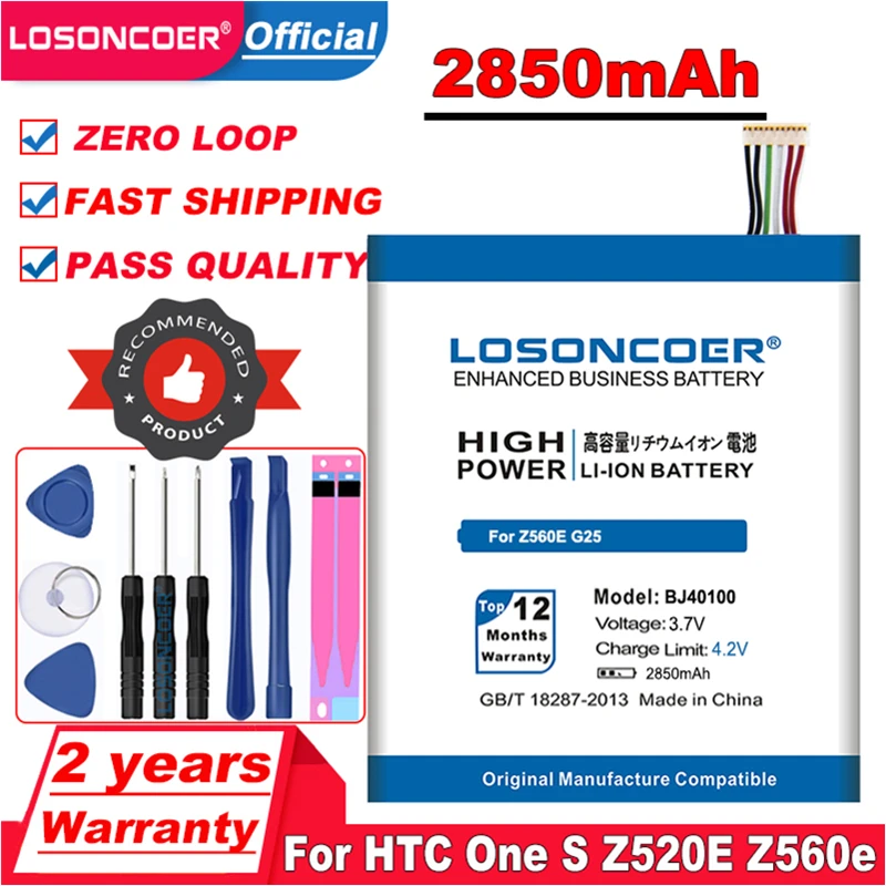 LOSONCOER 2850mAh BJ40100 для HTC One S Z520E Z560e G25 аккумулятор + номер отслеживания|battery for htc|battery