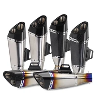 motorcycle refitted jicun exhaust pipe oblique triangle carbon fiber double tail exhaust sports car r3 huanglong 600z800 general