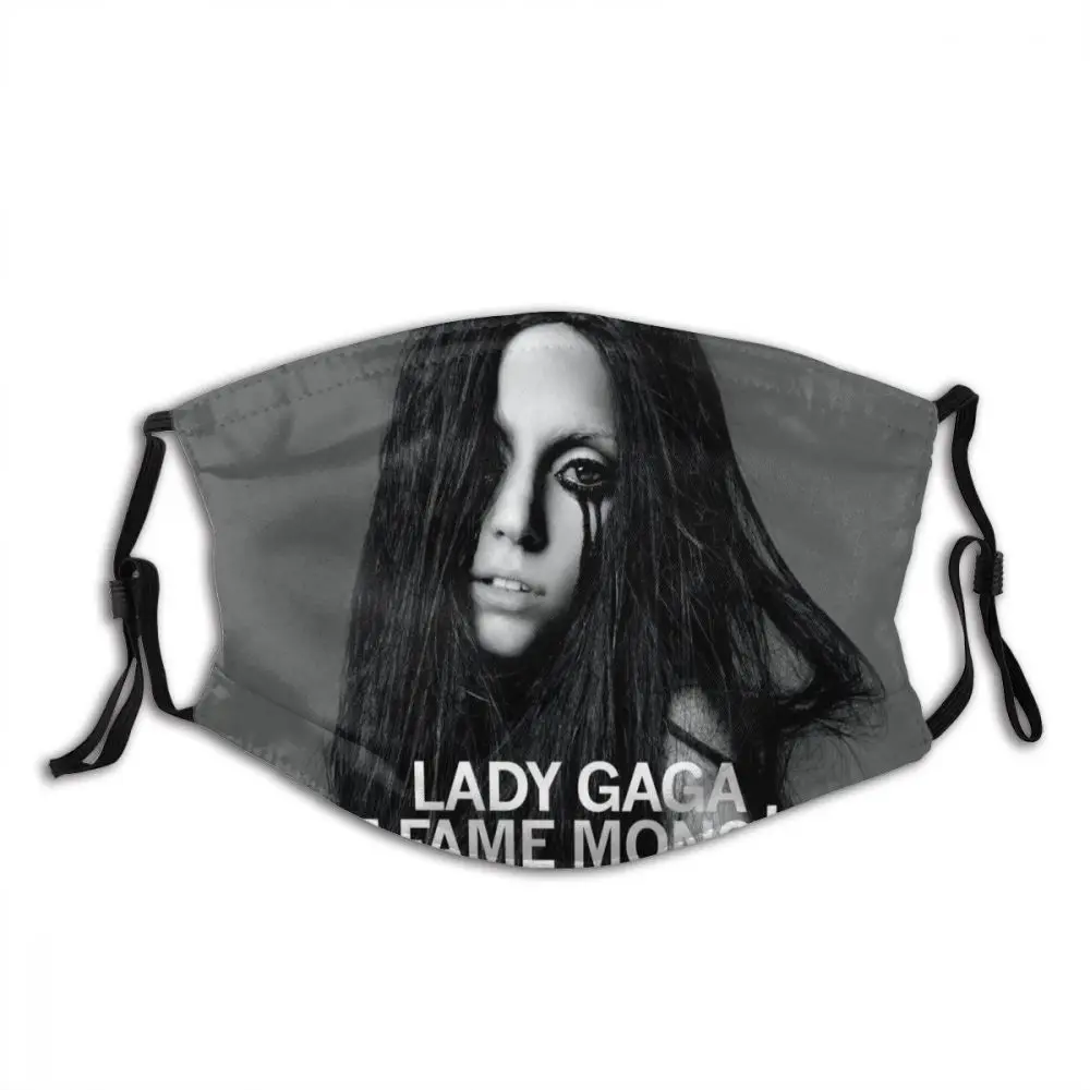 

Lady Gaga Non-Disposable Mouth Face Mask One Piece Anti Haze Dust Mask With Filters Protection Mask Respirator Muffle