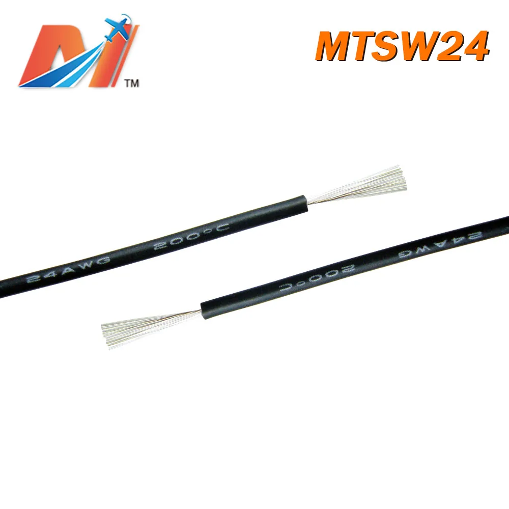 Maytech распродажа (1 метр) Мощный силиконовый провод AWG24 черного цвета|Силовая