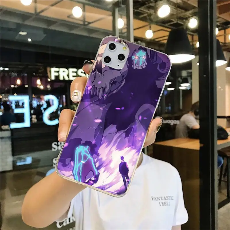 Аниме чехол для телефона Solo Leveling для iPhone 12 Pro Max 11 XS Max 8 7 6 6S Plus X 5S SE 2020 XR.