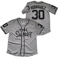 bg baseball jerseys the sandlot 30 rooriguez jersey outdoor sportswear embroidery sewing gray hip hop street culture 2020 new
