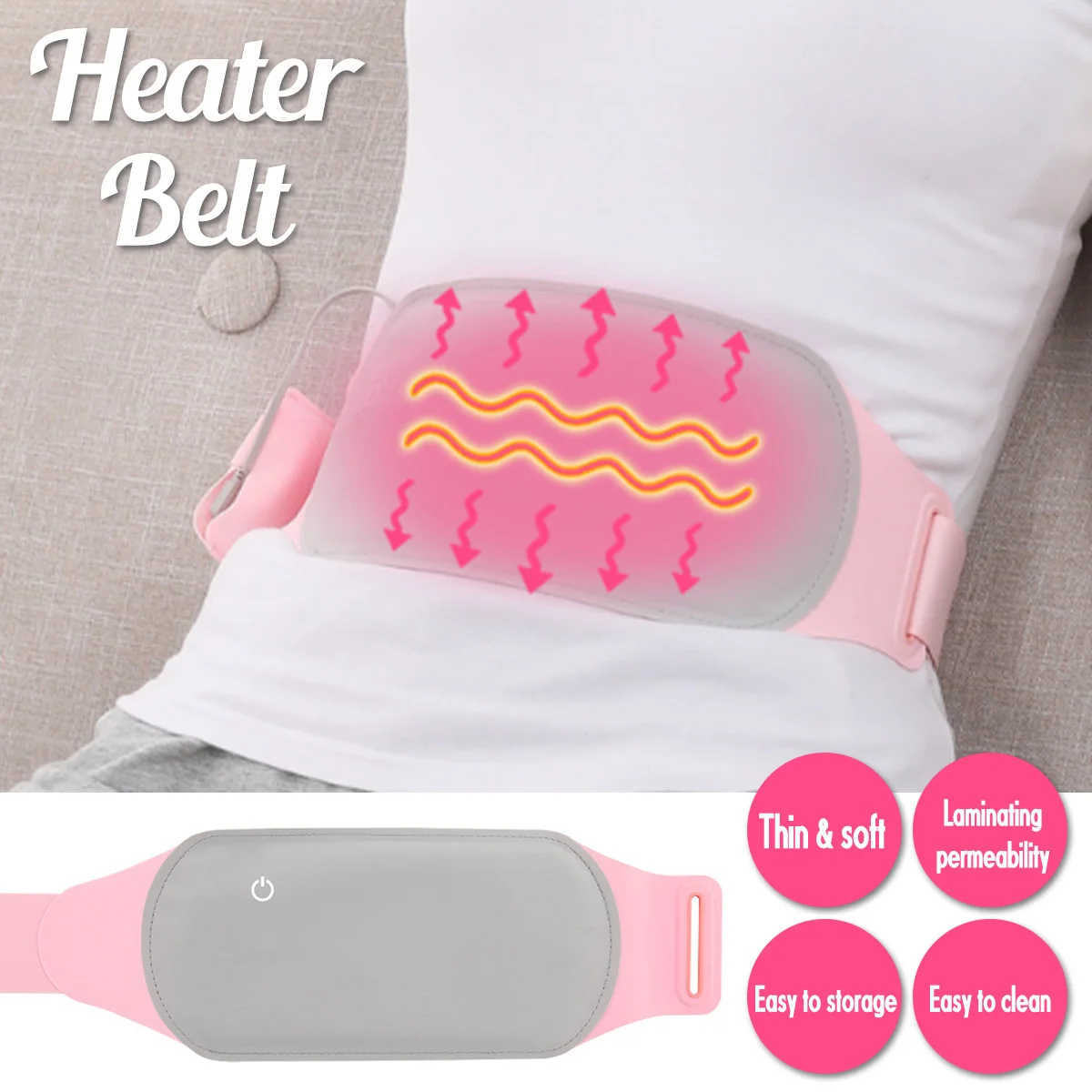 Нагревающийся пояс для облегчения боли теплый в талии подогреватель матки