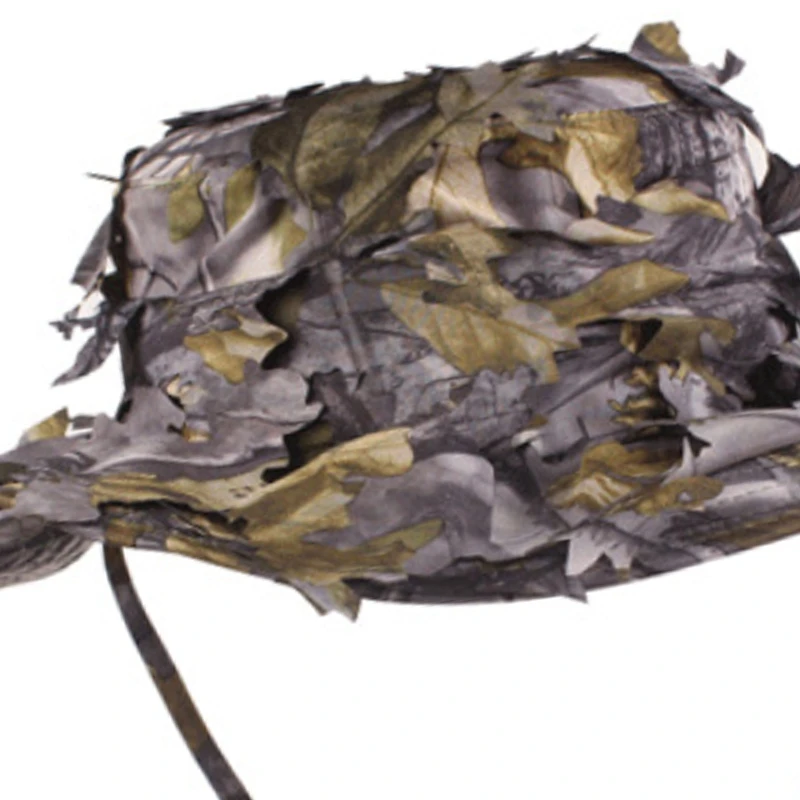 

Camouflage Hat with Bionic 3D Real Tree Leaf Hunting Cap Fishing Hat for Outdoors Leaf Hat Jungle Camouflage Hat