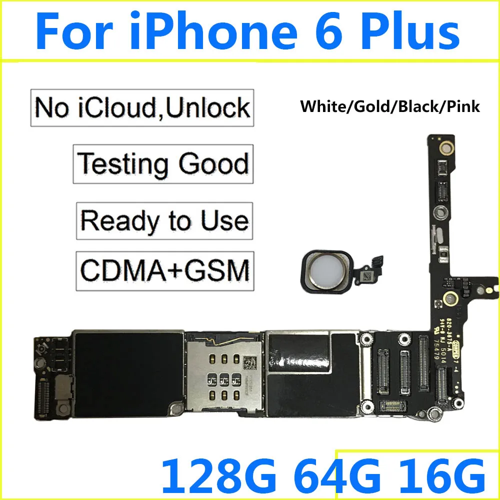 Оригинальный Для iPhone 6 плюс 5 ''материнская плата 64 Гб оперативной памяти 16