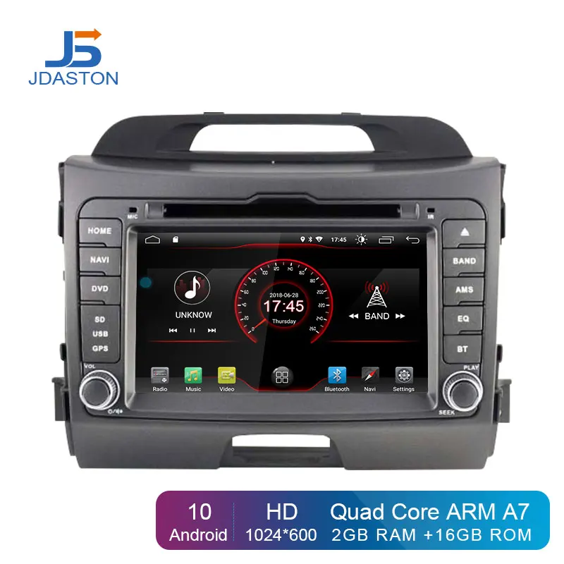JDASTON Android 10,0 автомобильный dvd-плеер для KIA Sportage 3 2010-2012 2013 Мультимедиа gps навигация 2 Din автомагнитола стерео