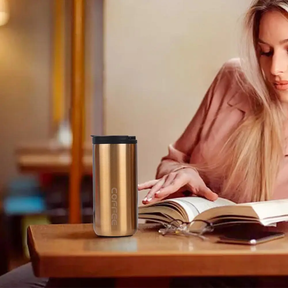 Термос для кофе многоразовая чашка с двойными стенками и защитой от протечек 400