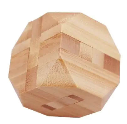 Набор из 12 шт. IQ Обучающие бамбуковые пазлы блокирующие мозговые головоломки