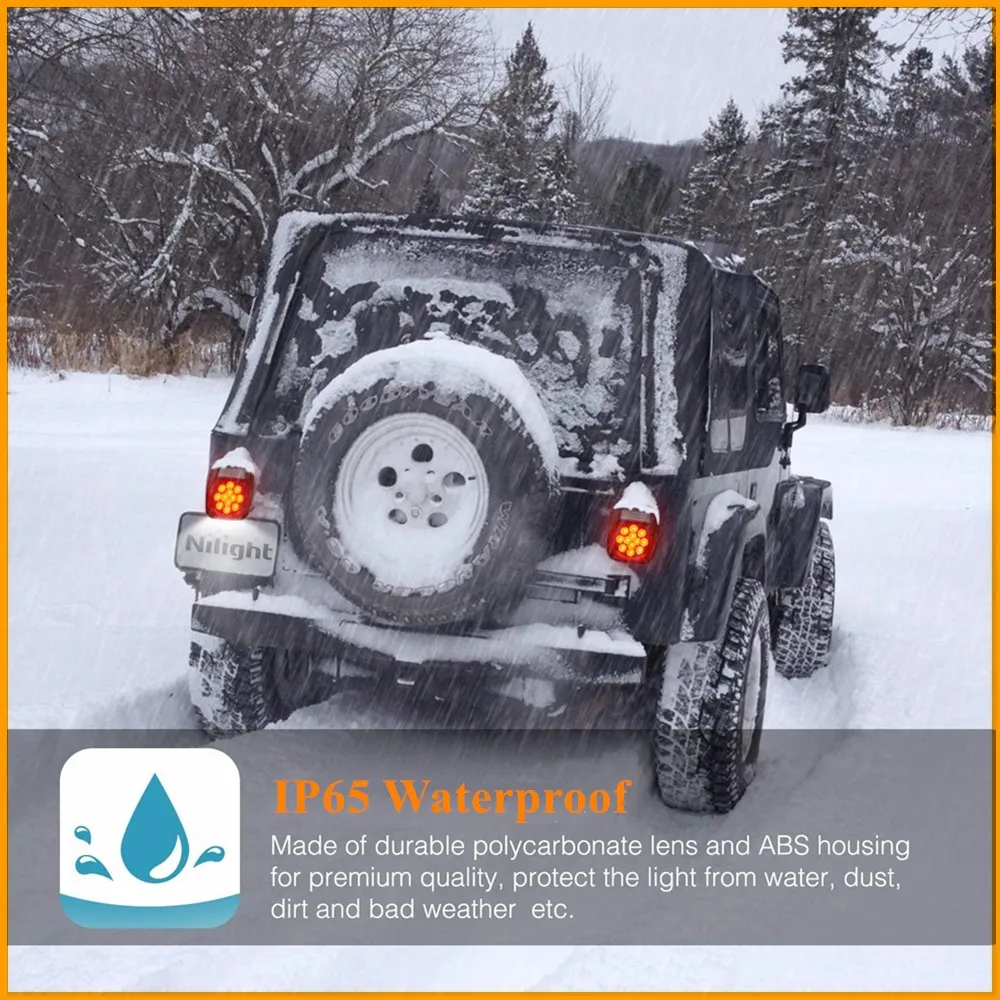 BECAR красный белый 39 светодиодный стоп поворот задние фары замена для Jeep CJ YJ JK