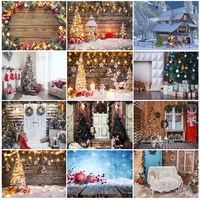 wooden board christmas backgrounds for photography winter snow snowman gift baby newborn portrait photo backdrops 210316slt 02