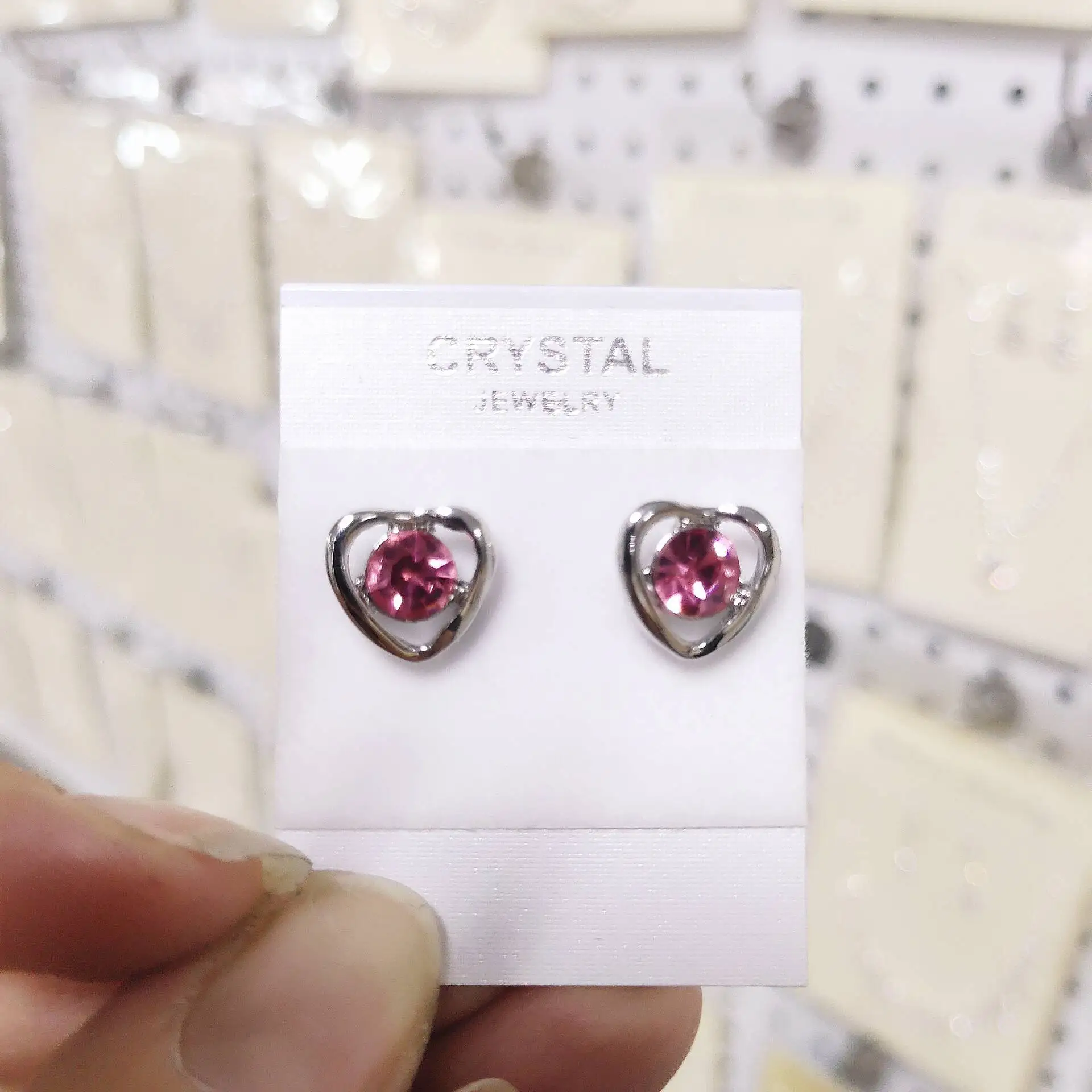 399 rose red Женские серьги-гвоздики с кристаллами в виде цветка, сделанные с австрийскими кристаллами, посеребренные - Окраска металла: 399 rose red