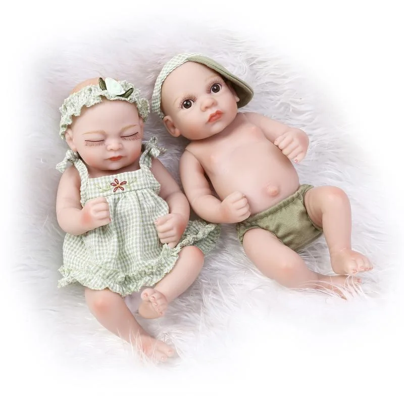

Green Clothing Reborn Dolls Exquisite Xmas Gift Enlightenment Early Education Children's House Playing Toy