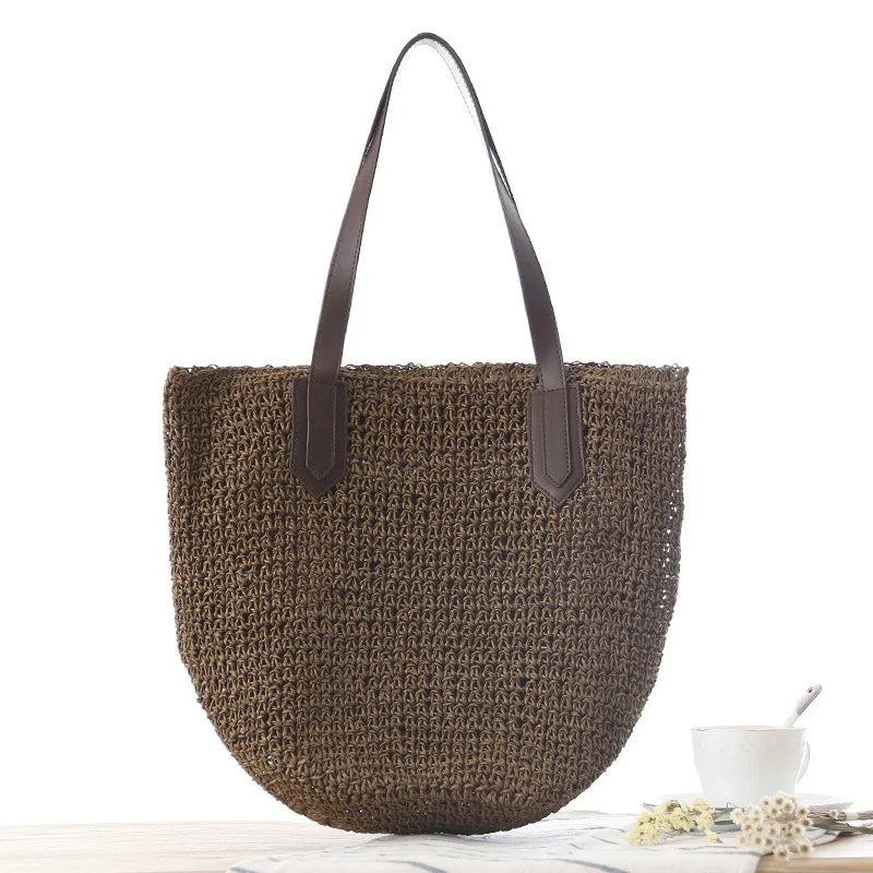 

Women's Shoulder Woven Beach Casual Straw Bag