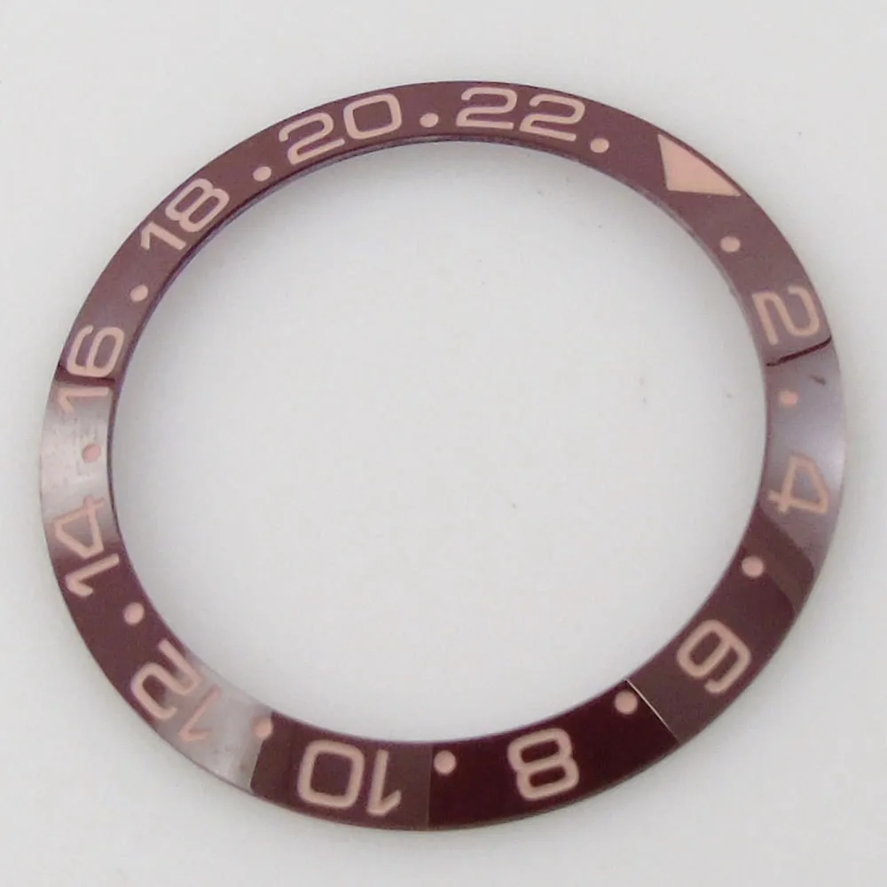 

38mm Ceramic Sloping Watch Bezel Insert Spare Parts 38mm*30.6mm Fit For 40mm SUB Style Men's Watch Black Color Watch Replacement