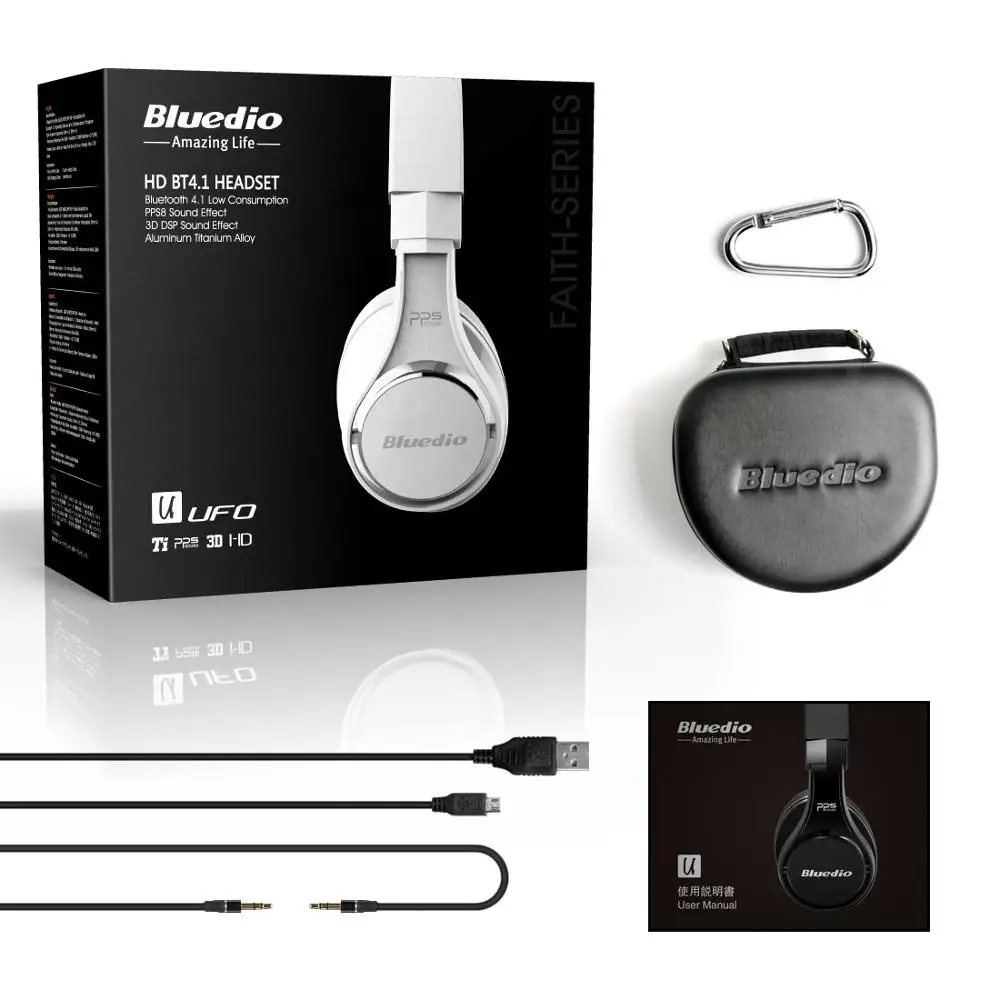 Bluedio U(UFO) высококачественные Bluetooth наушники запатентованные 8 драйверов/3D звук/алюминиевый сплав/HiFi накладные беспроводные наушники