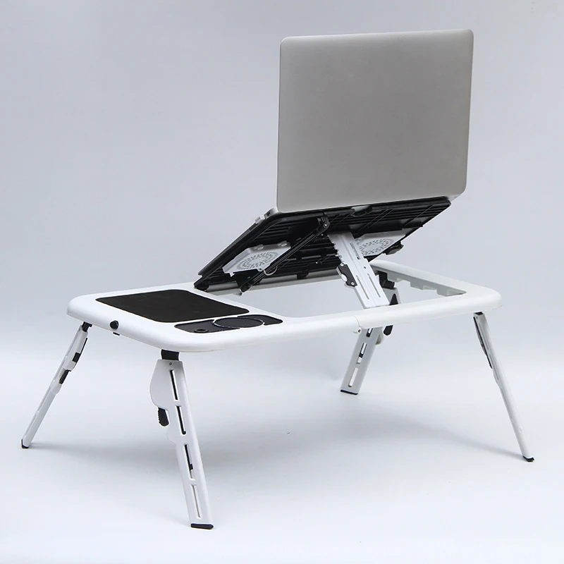 

LIXF Multi-Function Laptop Computer Table, Stand-Up Folding Computer Table, Laptop Tray Support on USB Cooling Bed