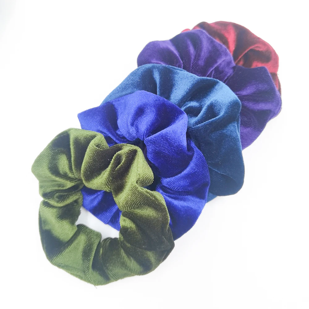 hair clip ins 5PCS/Set Velvet Scrunchies Elastic Rubber Hair Bands Women Girls Soft Solid Headbands Ponytail Holder Hair Rope Tie Accessories hair ties for women