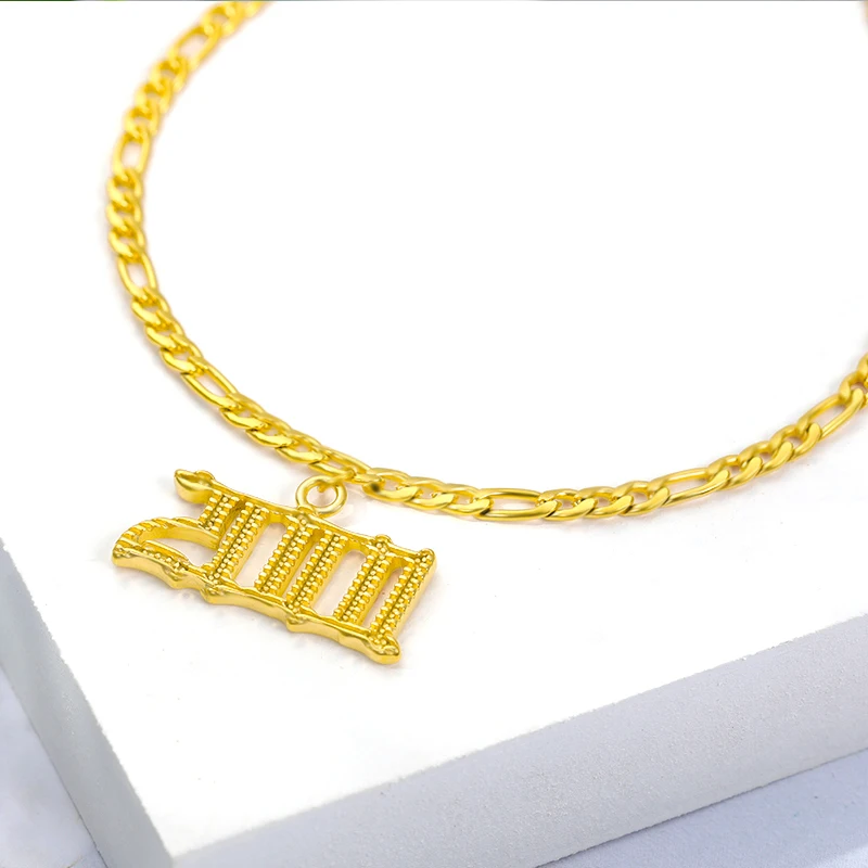 

1985-2020 Year Ankle Fashion Feet Jewelry Bracelet Stainless Steel Leg Chain Number Bracelet Femme Bridesmaid Gifts BFF