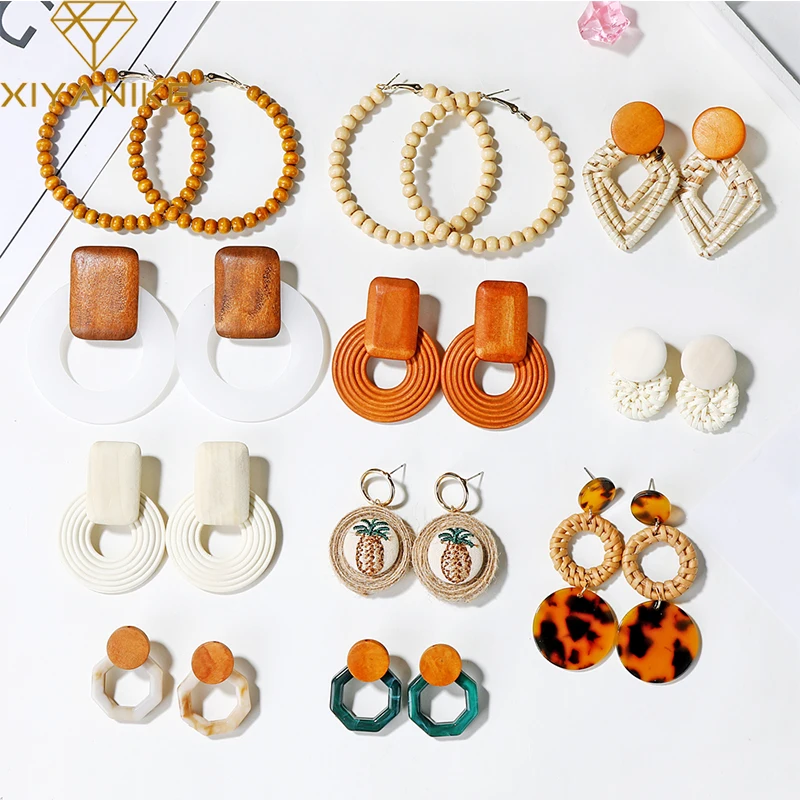 XIYANIKE богемные корейские ручной работы бамбуковое дерево геометрический