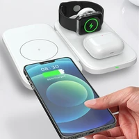 wireless charger for magsafe three in one magnetic folding wireless charger for iphone 12promax watch headset