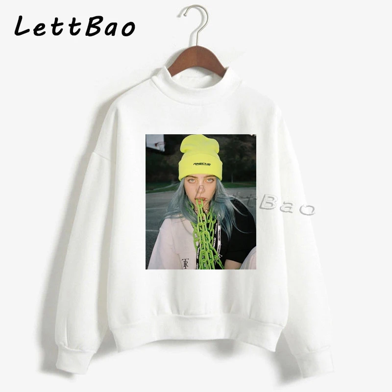 3 Billie Eilish толстовки свитер уличная Эстетическая Готическая Moletom Feminino Ullzang Harajuku на заказ Женская толстовка Femme 90s - Цвет: 3