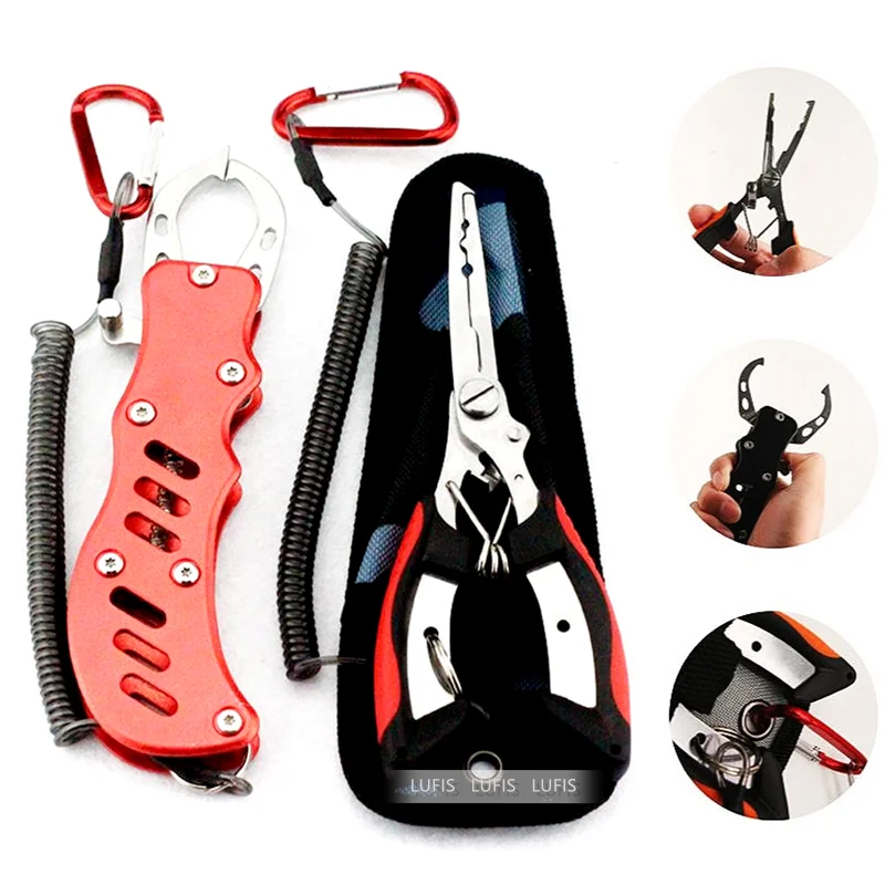 

Fishing Pliers + Fish Gripper Gift Plier Sleeve And Anti-lost Rope