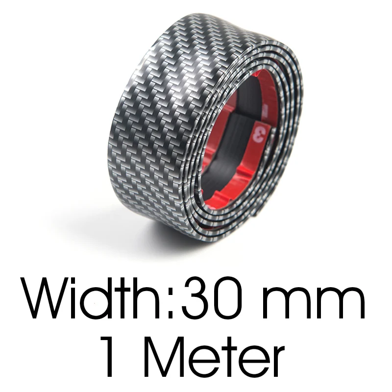 30mm Width Наклейки для автомобиля 5D углеродное волокно Резина Стайлинг порога протектор полосы для фокуса Наклейка для Honda Jeep NISSAN OPEL RENAULT Lada аксессуары - Цвет: 30mm Width