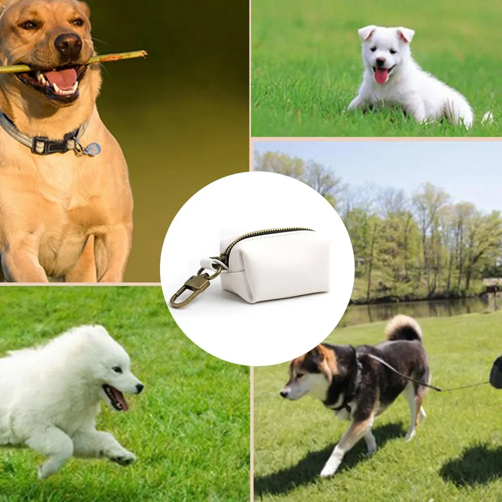 

1 Pc Leather Dog Poop Bag Dispenser Pet Garbage Bag Key Chain Garbage Bag Dog Poop Bag Clip With A Keychain Random Color
