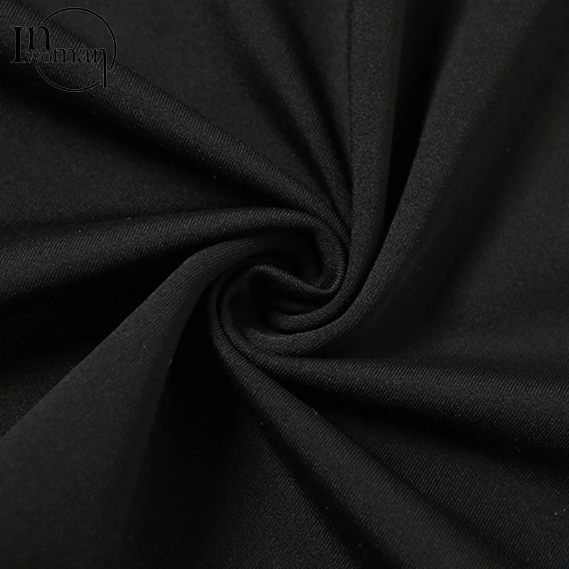 

Inwoman Summer Sexy Bodycon Midi Dress Women Sleeveless Black Red Wrap Dresses For Women Bandage Elegant Party Ladies Dress New