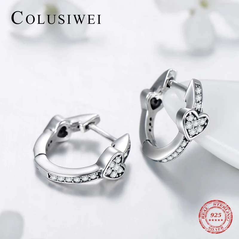 Женское кольцо на палец с сердечками набор украшений из серебра 925 пробы вечерние