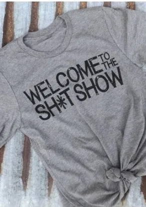 

New 2019 summer letter print short sleeve women's T-shirt