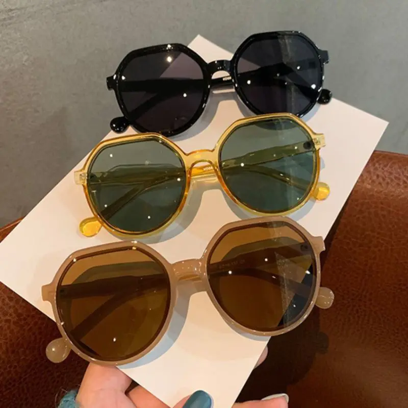 

Fashion Round Frame Net Same Paragraph Sunglasses Female Big Frame Personality Candy Color Sunglasses Cross-Border Glasses Men